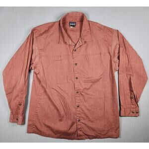 Patagonia Men's Large long sleeve button up red heathered dress office shirt